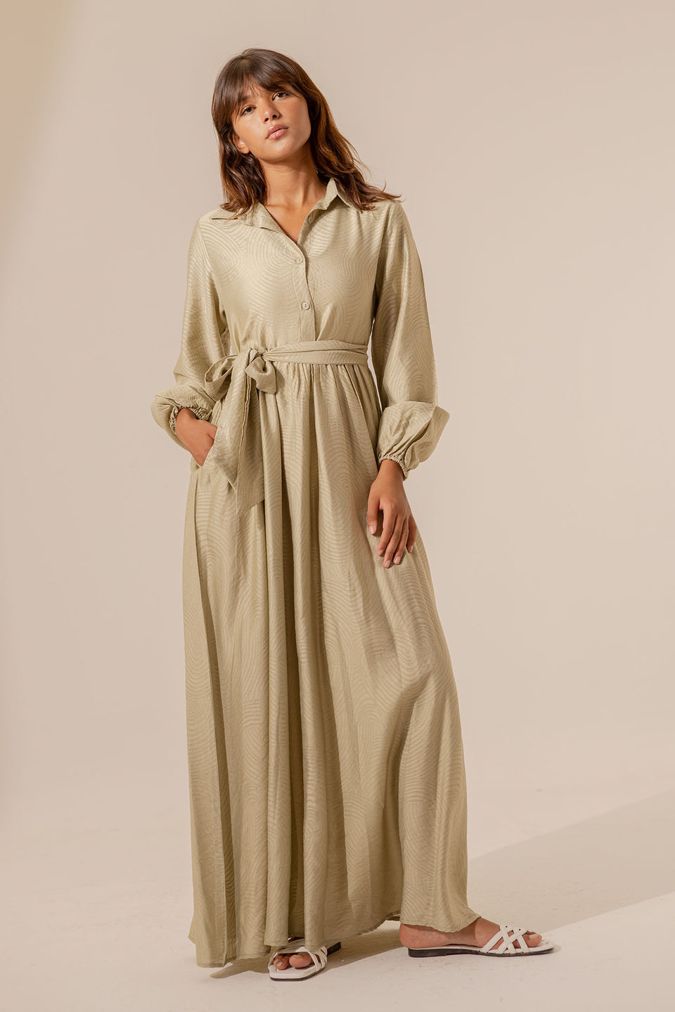 Bestag Collared Maxi Dress
