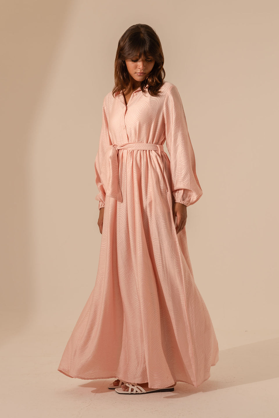 Rose Collared Maxi Dress