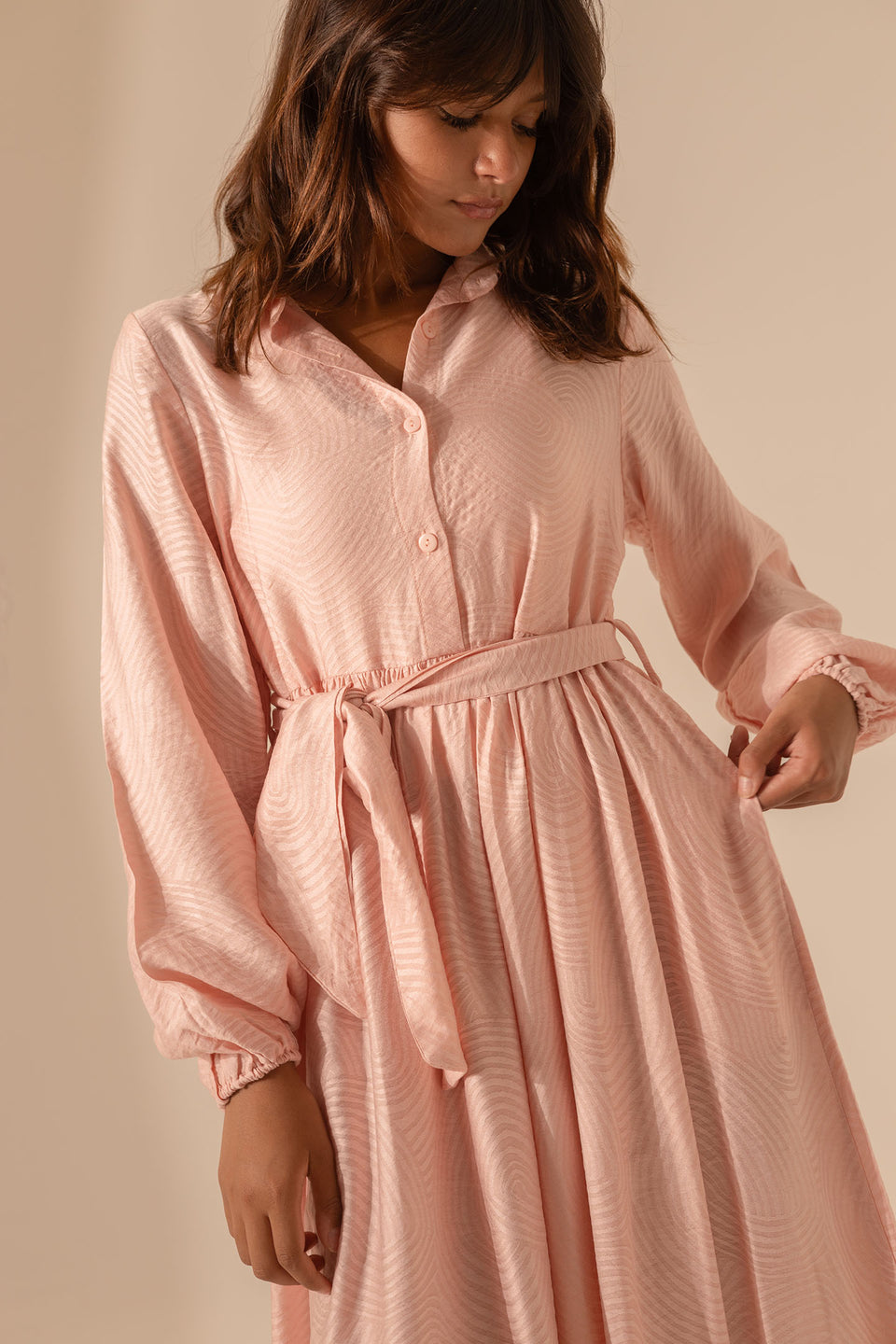 Rose Collared Maxi Dress