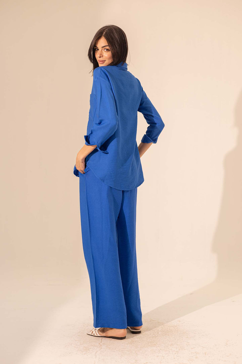 Blue Summer Linen Shirt