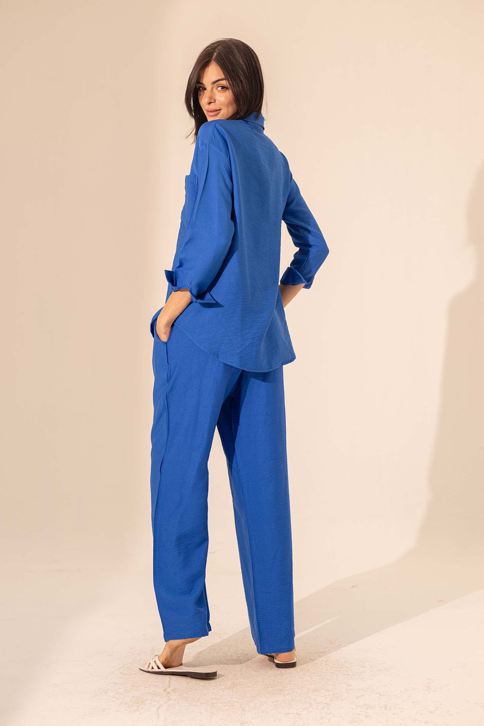 Blue Summer Linen Shirt