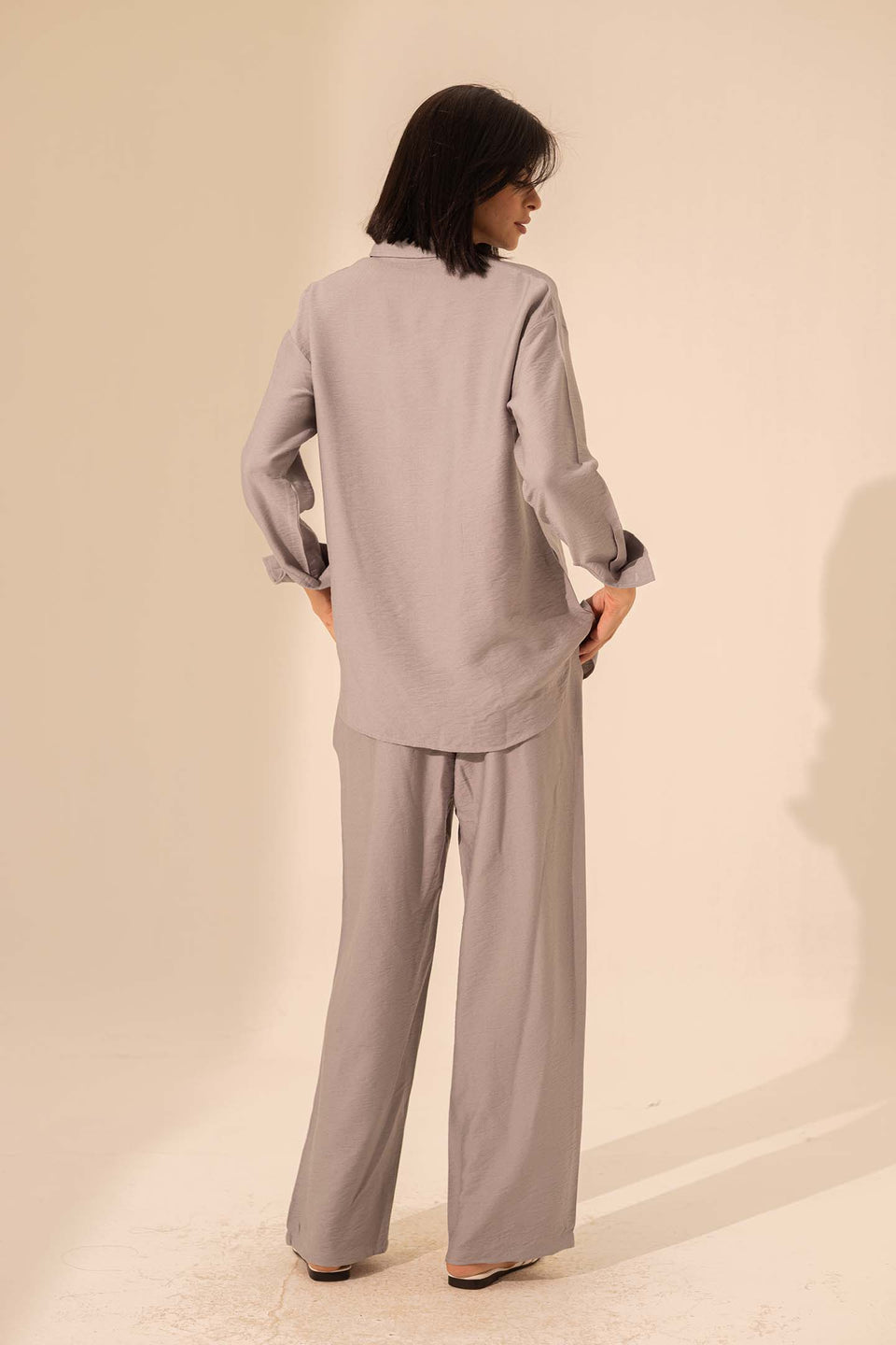 Grey Summer Linen Shirt