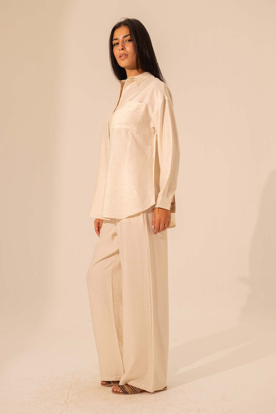 Off White Summer Linen Shirt