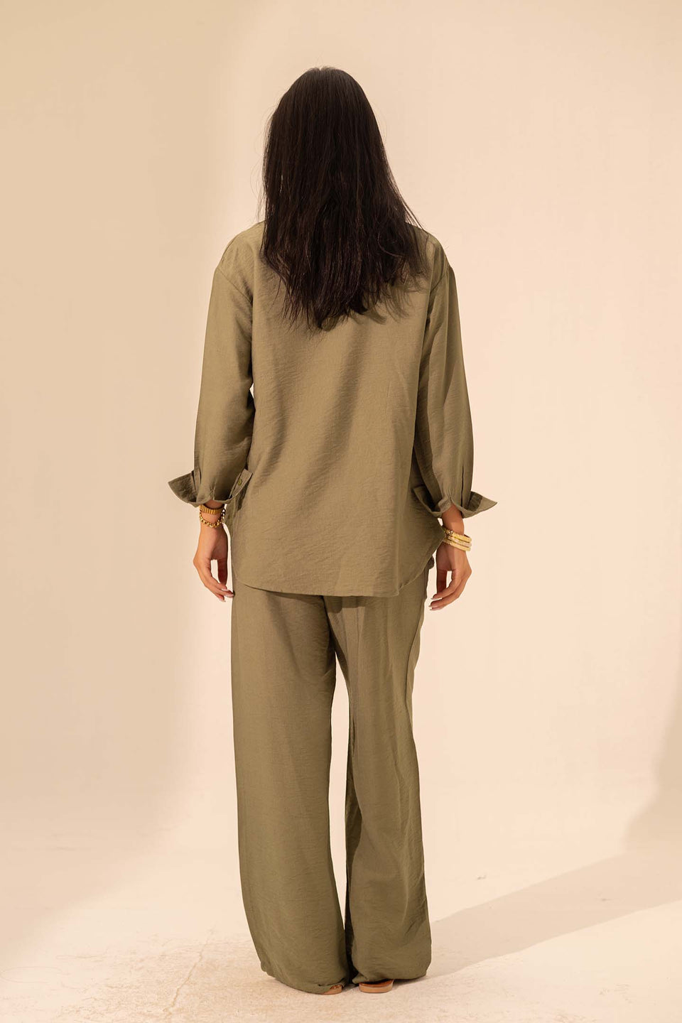 Olive Summer Linen Shirt