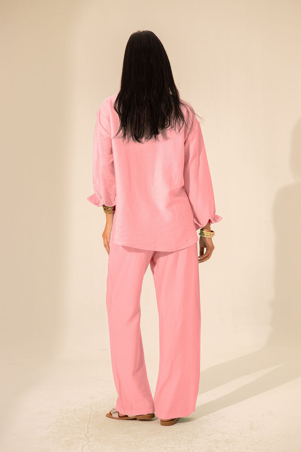 Pink Summer Linen Shirt