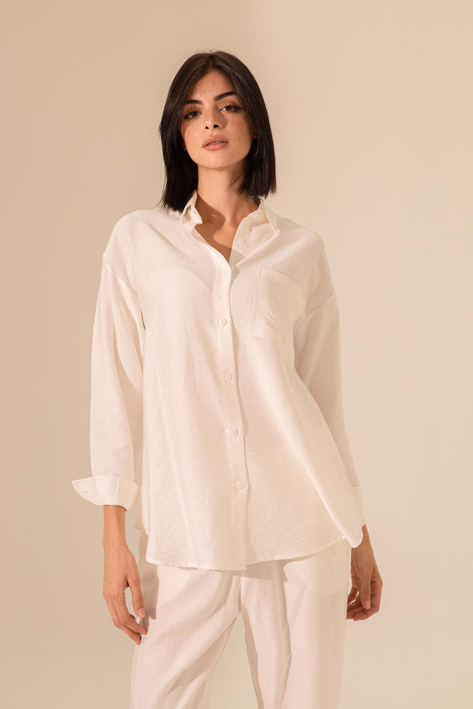 White Summer Linen Shirt