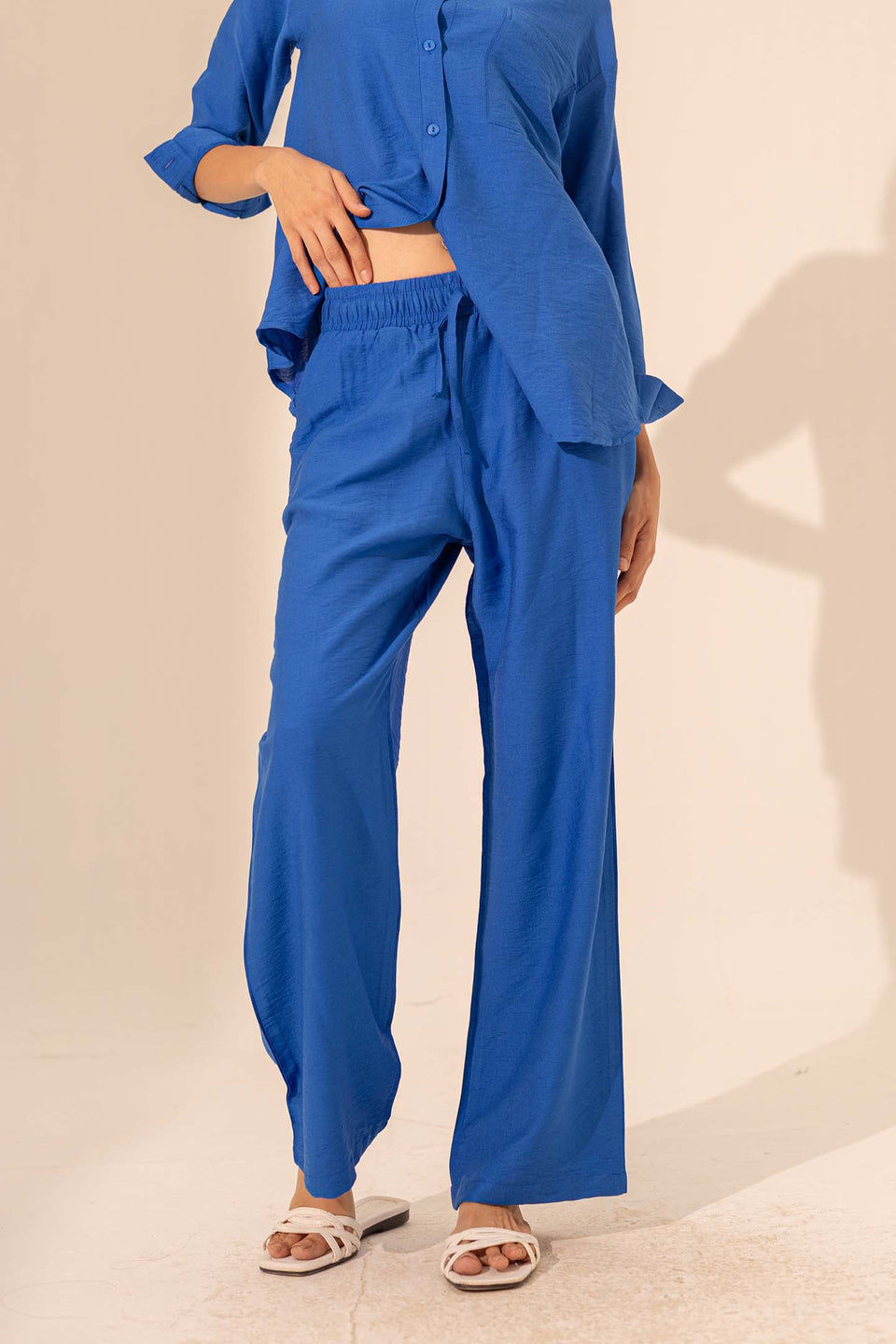 Blue Summer Linen Pants