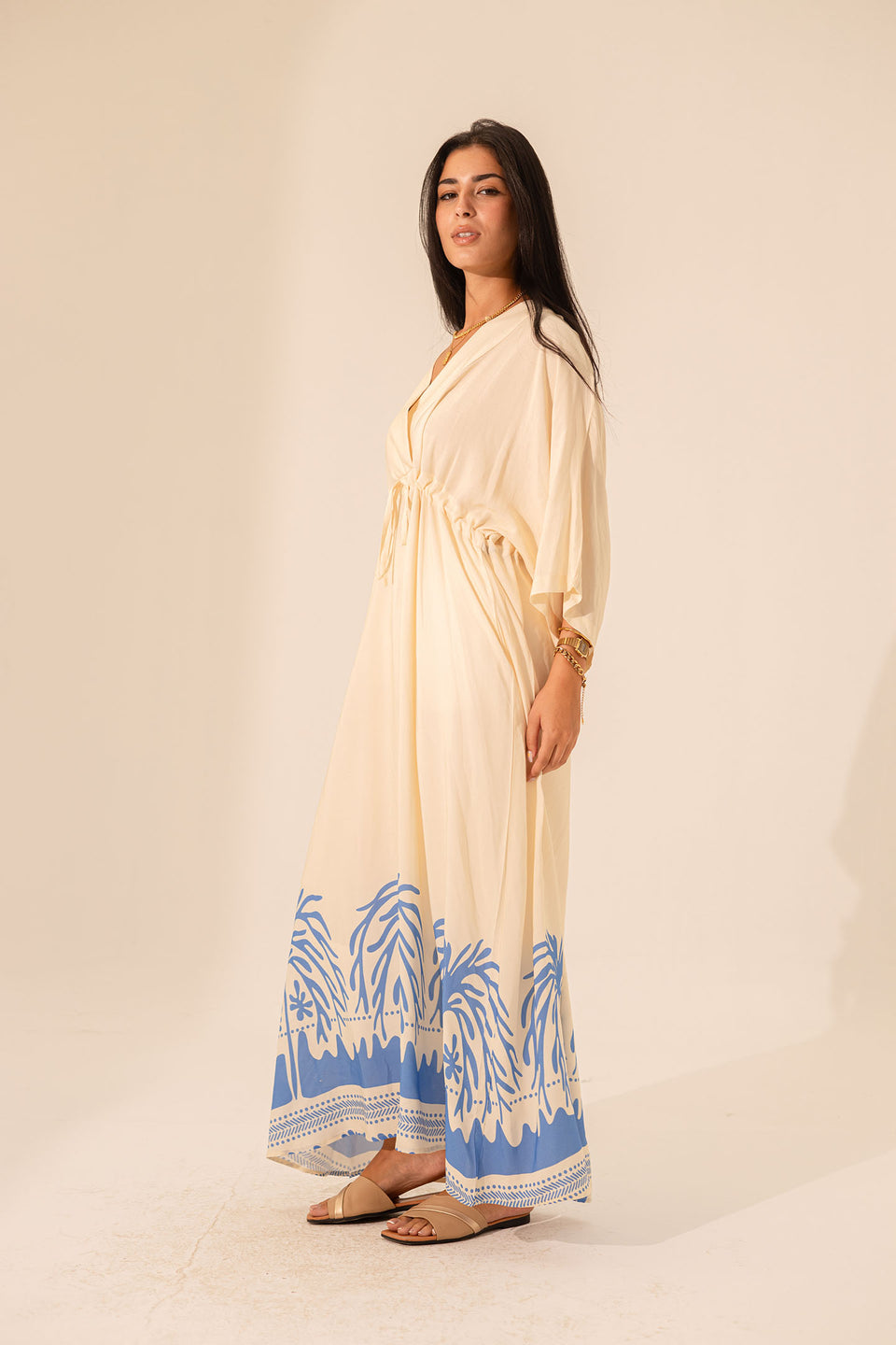 Blue Wrap Summer Dress