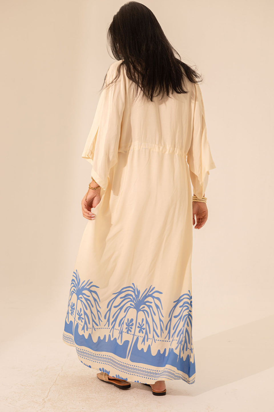 Blue Wrap Summer Dress
