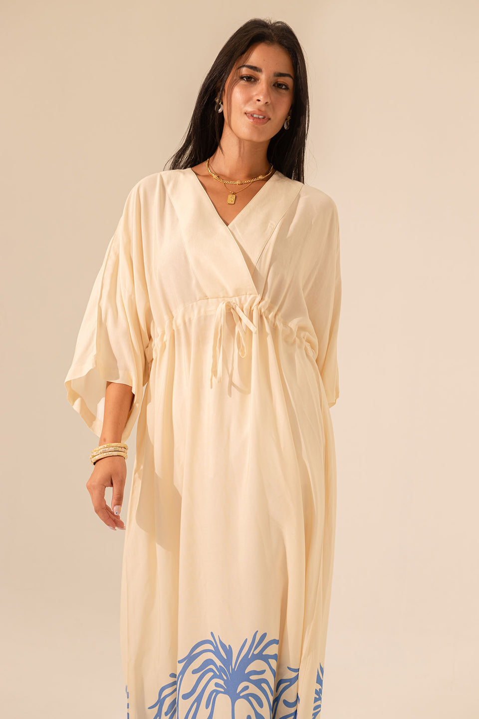 Blue Wrap Summer Dress