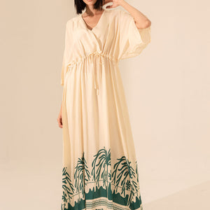 فستان صيفي بلف – اخضر