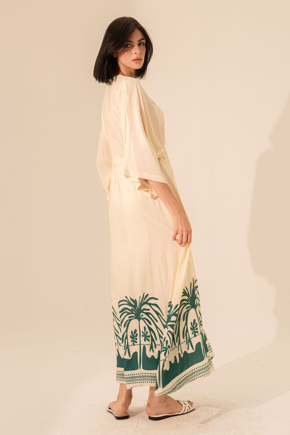Green Wrap Summer Dress