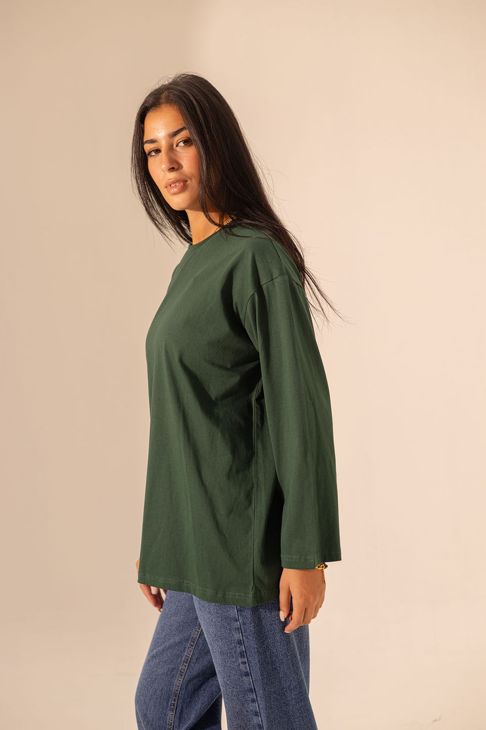 Green Long Sleevless T-Shirt