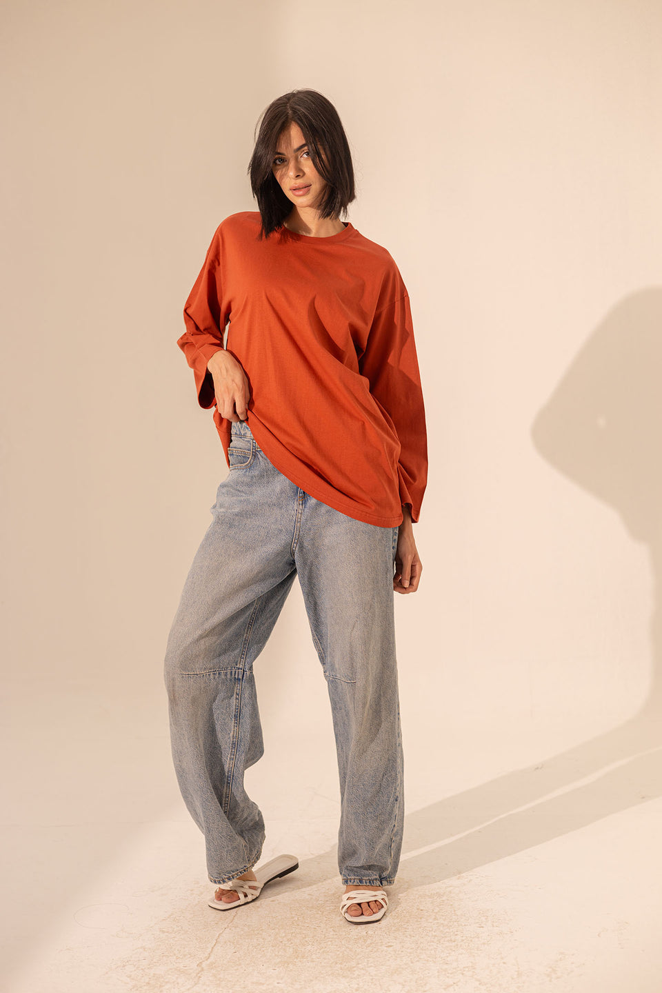 Orange Long Sleevless T-Shirt