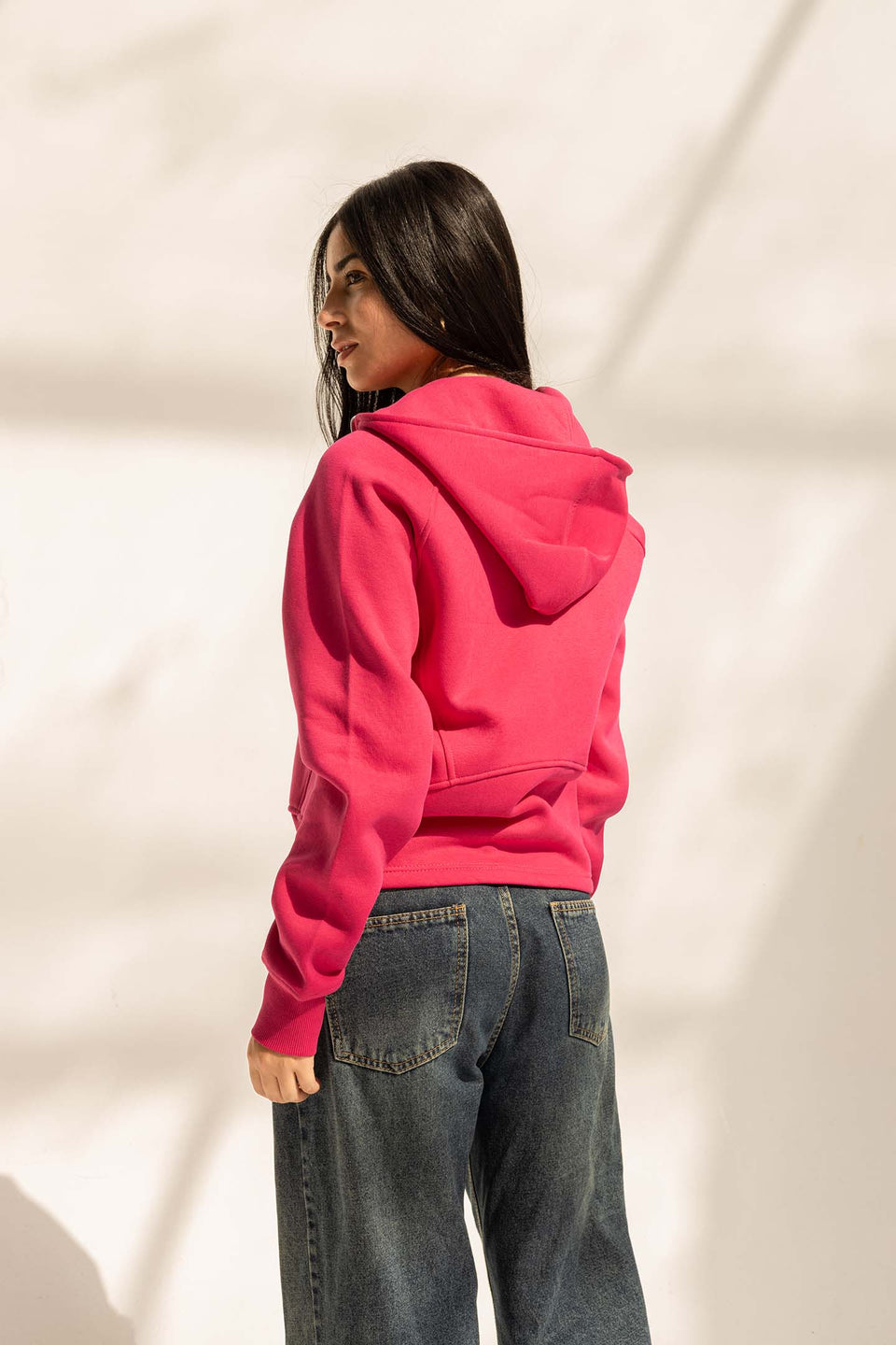 Hot Pink Milton Thumb Hole Hoodie