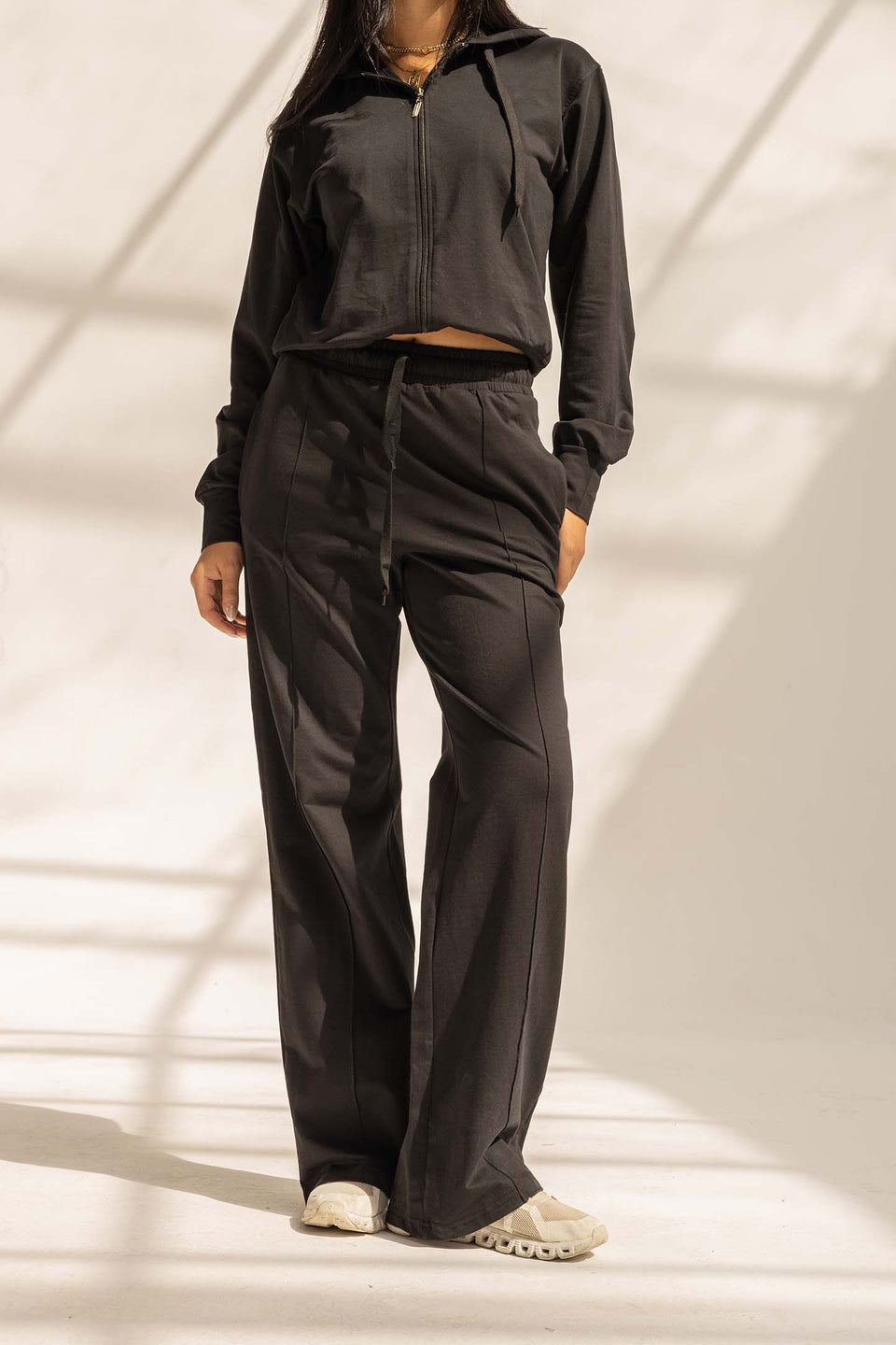 Black Comfy Milton Wide-Leg Pants