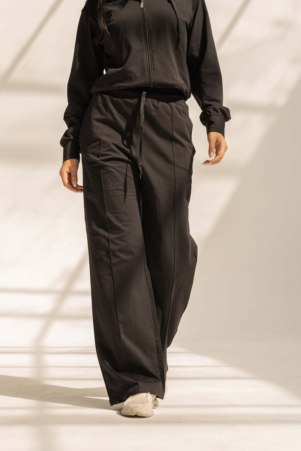 Black Comfy Milton Wide-Leg Pants