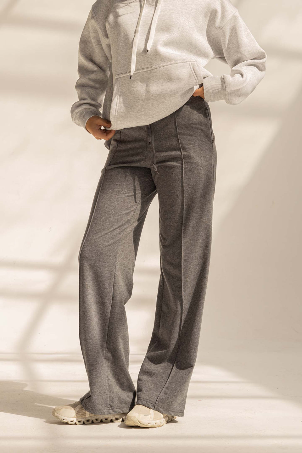 Dark Grey Comfy Milton Wide-Leg Pants