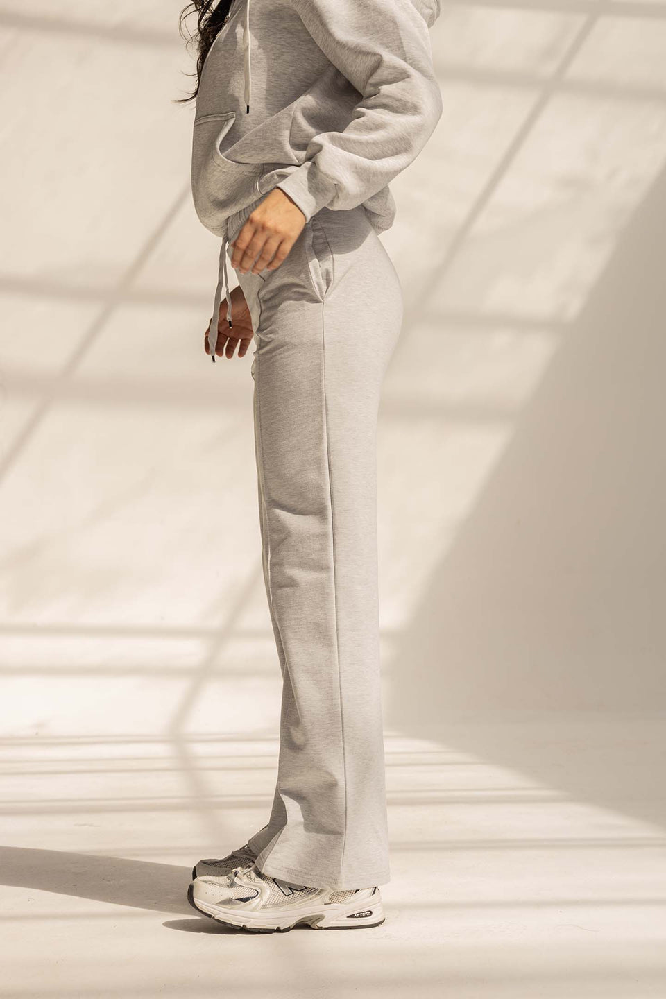Light Grey Comfy Milton Wide-Leg Pants