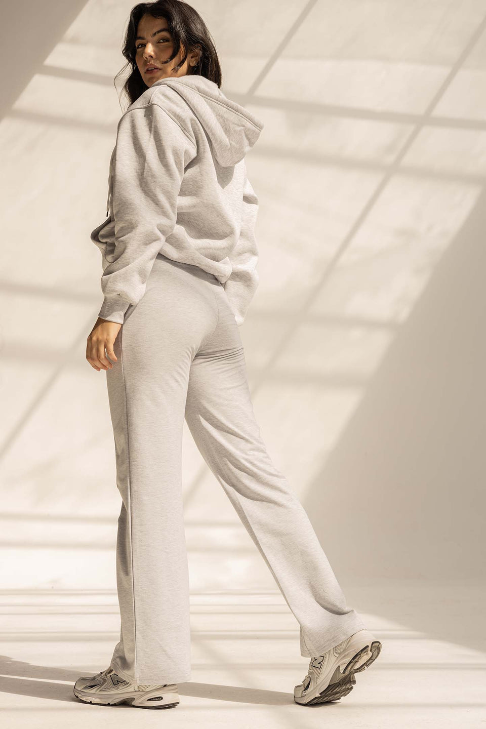 Light Grey Comfy Milton Wide-Leg Pants