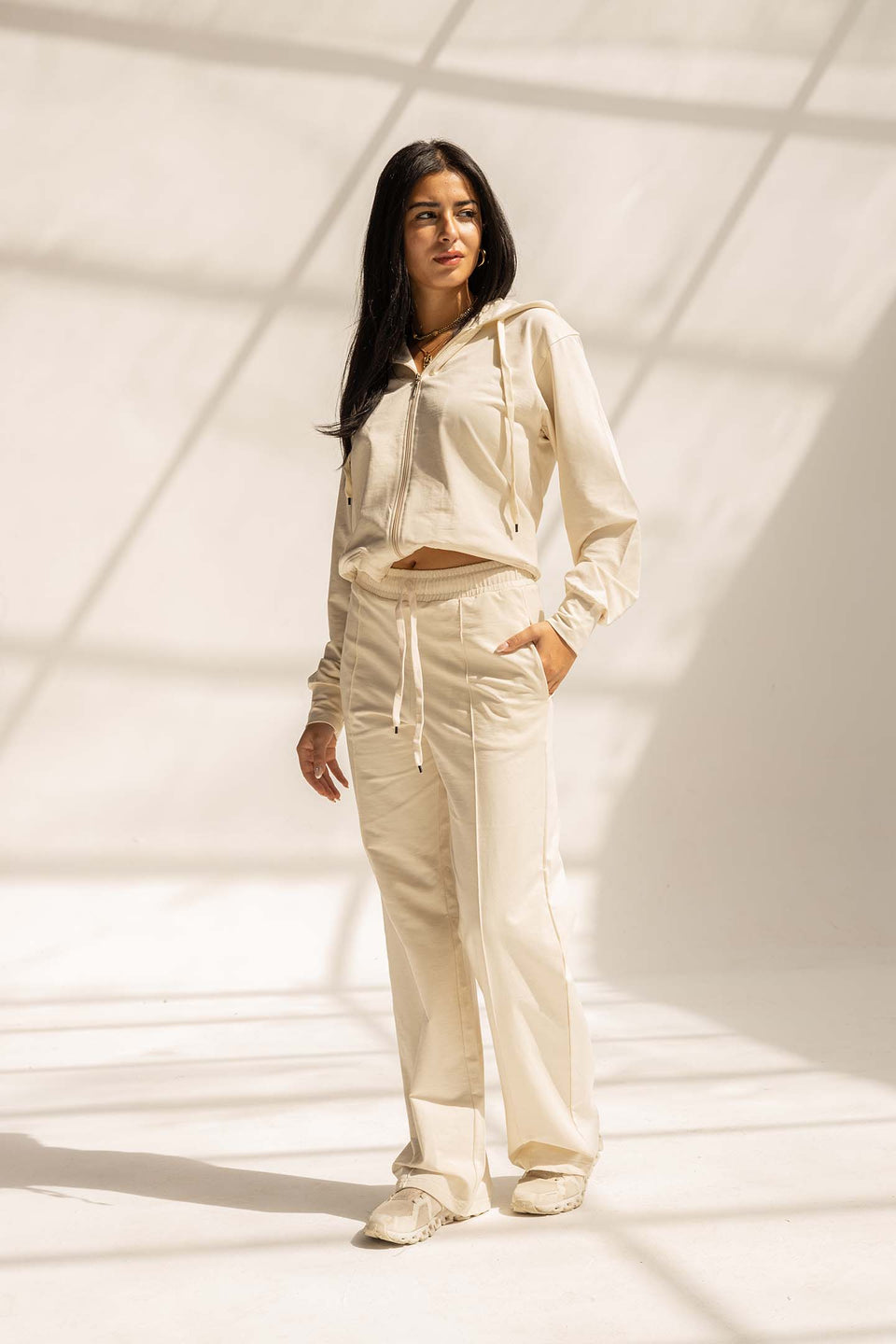 Off White Comfy Milton Wide-Leg Pants