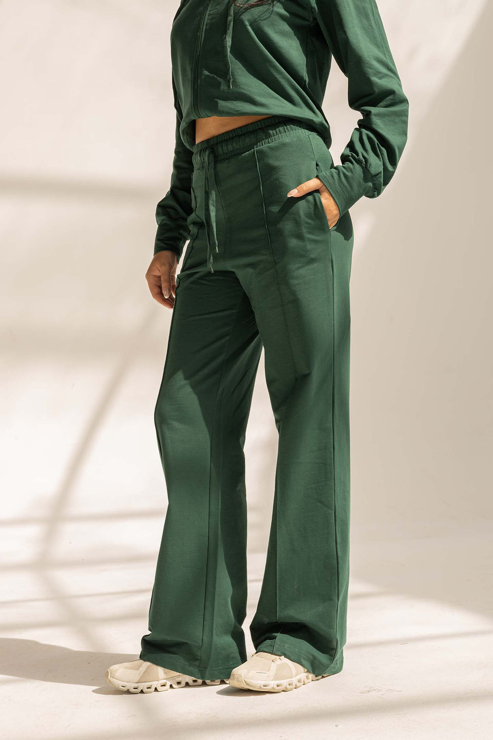 Olive Comfy Milton Wide-Leg Pants
