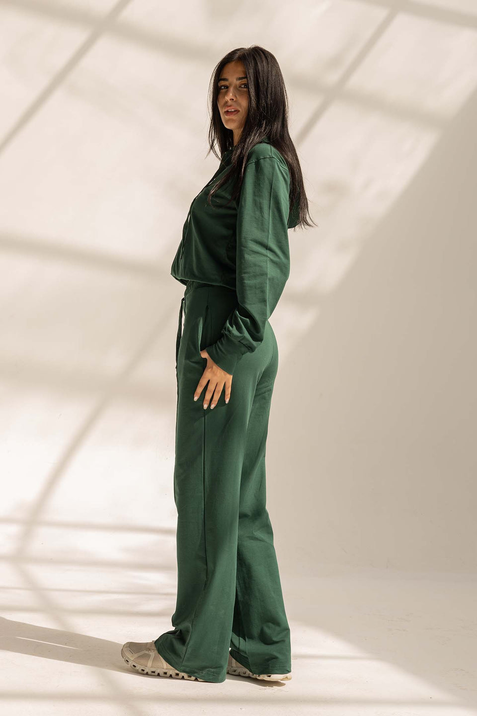 Olive Comfy Milton Wide-Leg Pants