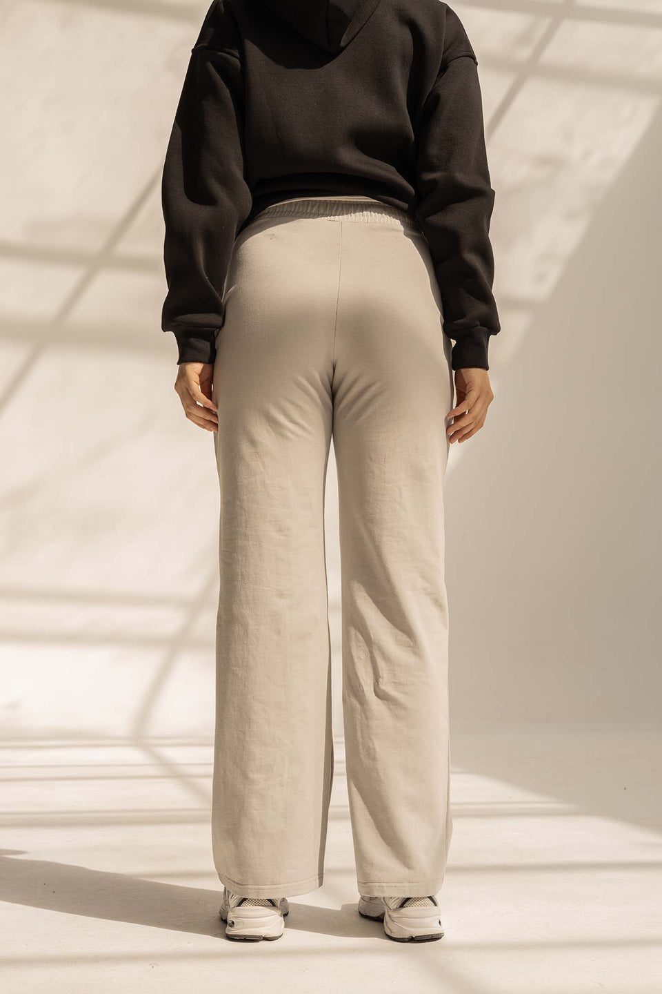 Stone Grey Comfy Milton Wide-Leg Pants