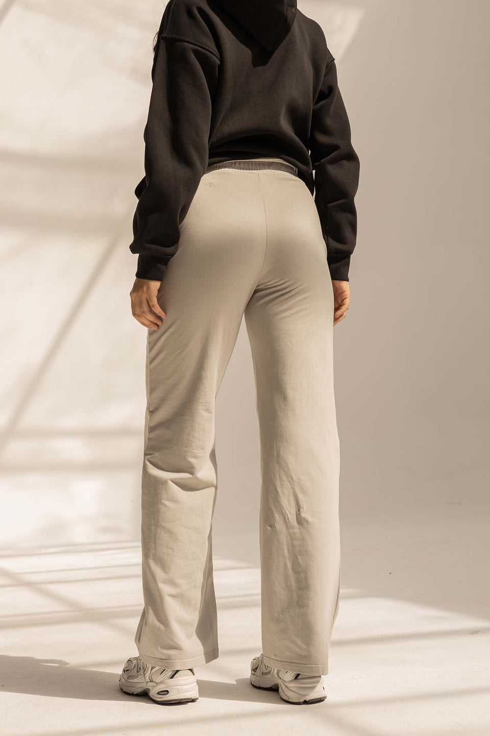 Stone Grey Comfy Milton Wide-Leg Pants