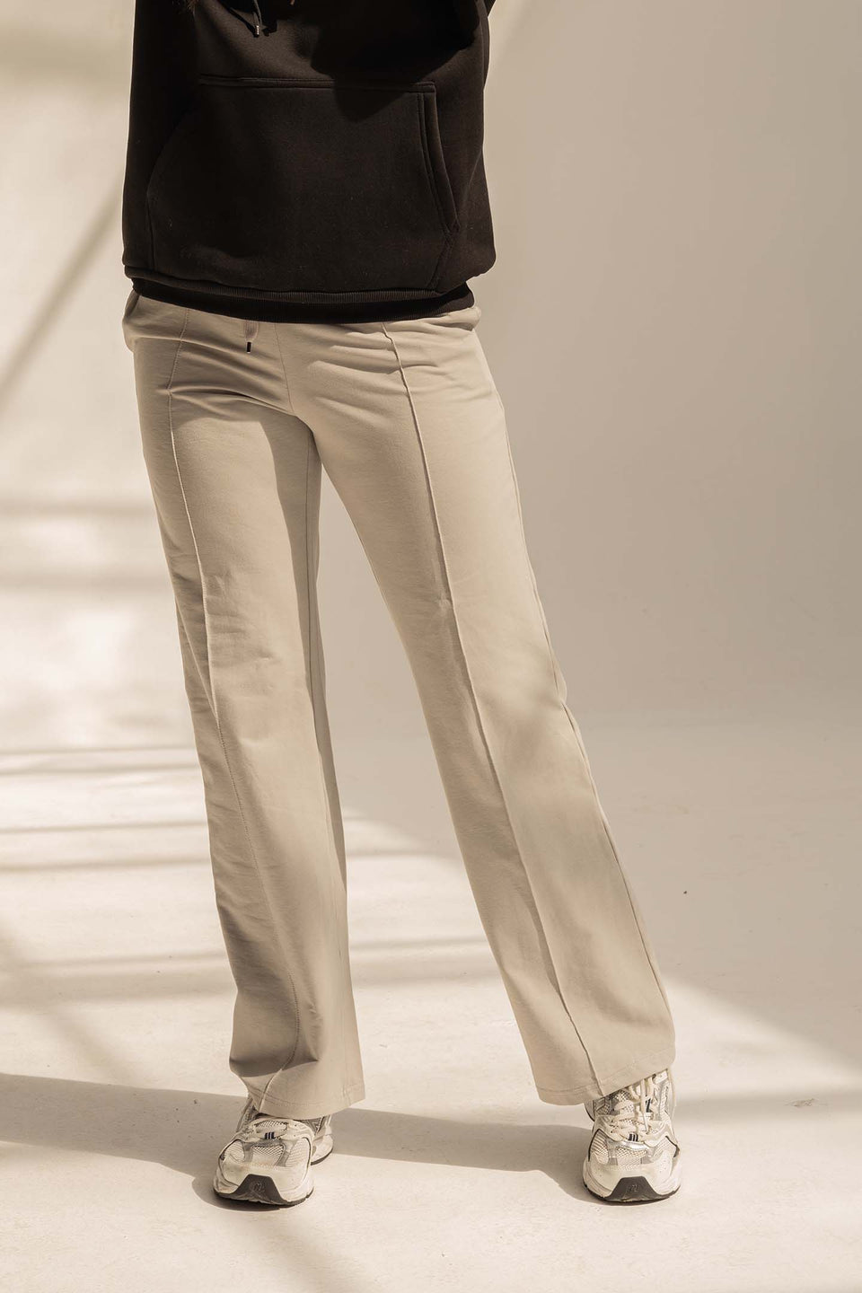 Stone Grey Comfy Milton Wide-Leg Pants