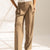 Coffe Tailored Wide-Leg Pants