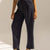 Navy Tailored Wide-Leg Pants