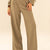 Olive Striped Tailored Pants