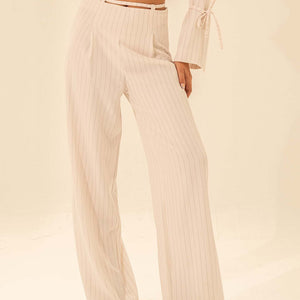 White Striped Tailored Pants