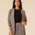 Grey Striped Formal Blazer