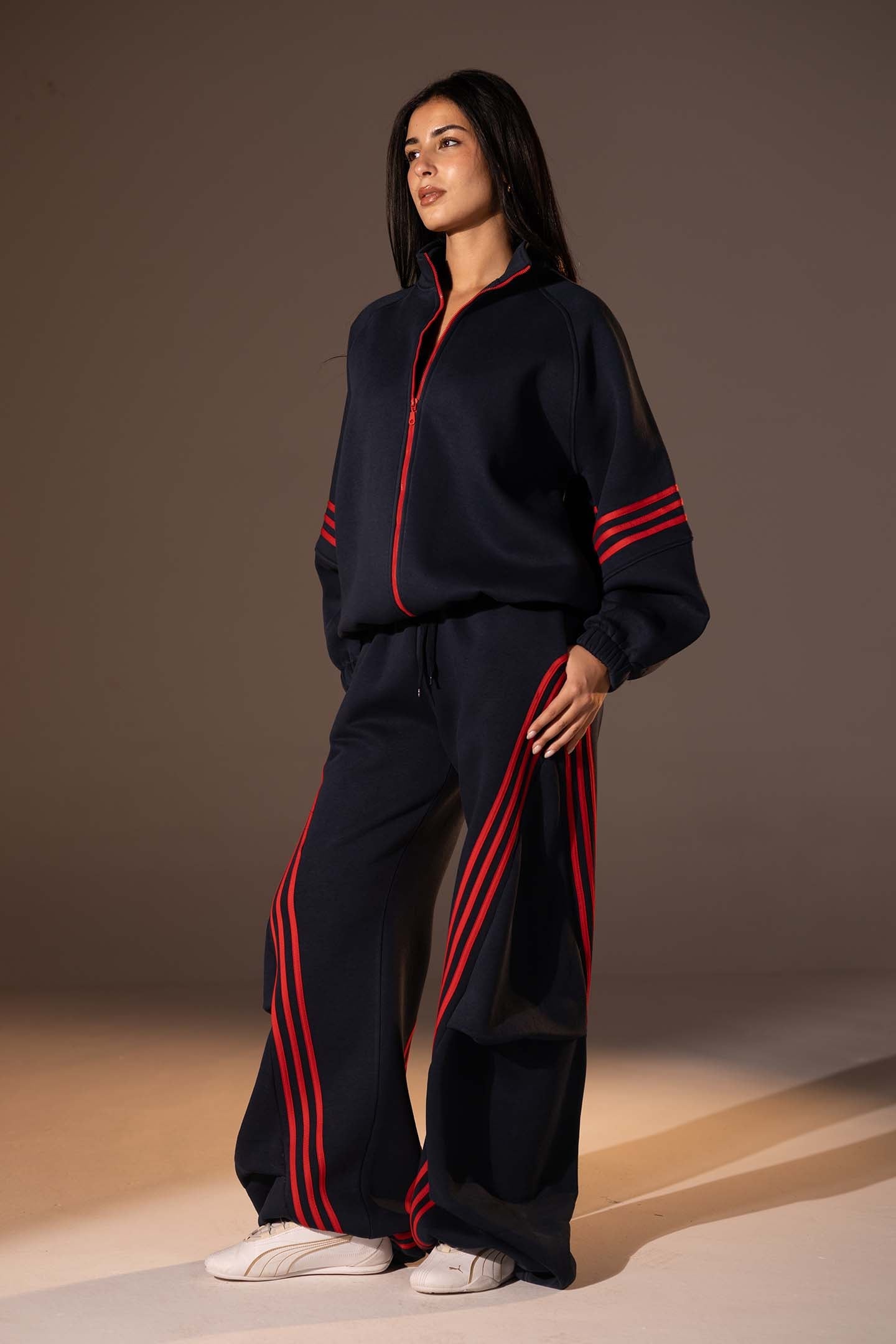 Navy Oversize Two-Piece Track Set