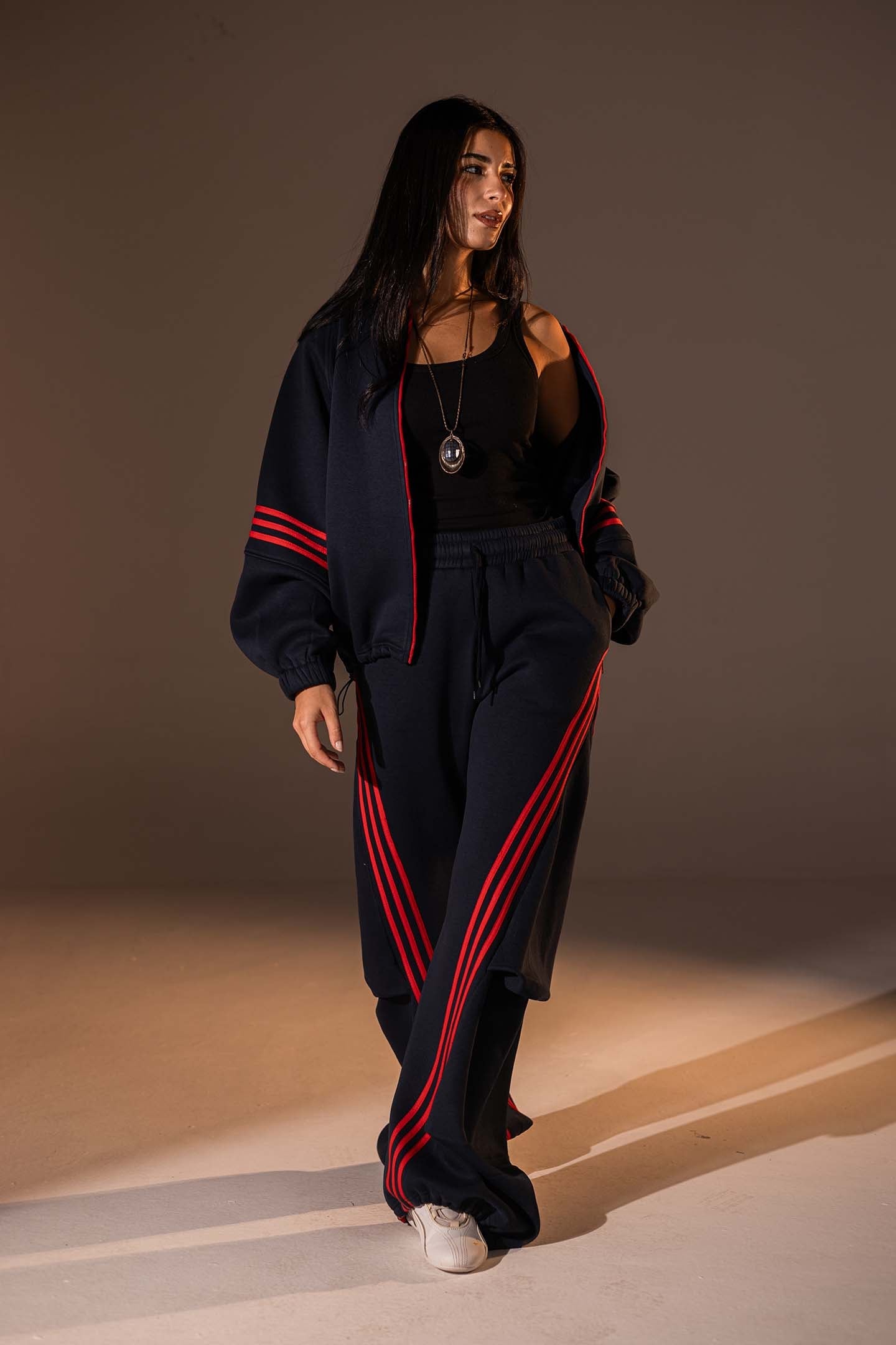 Navy Oversize Two-Piece Track Set