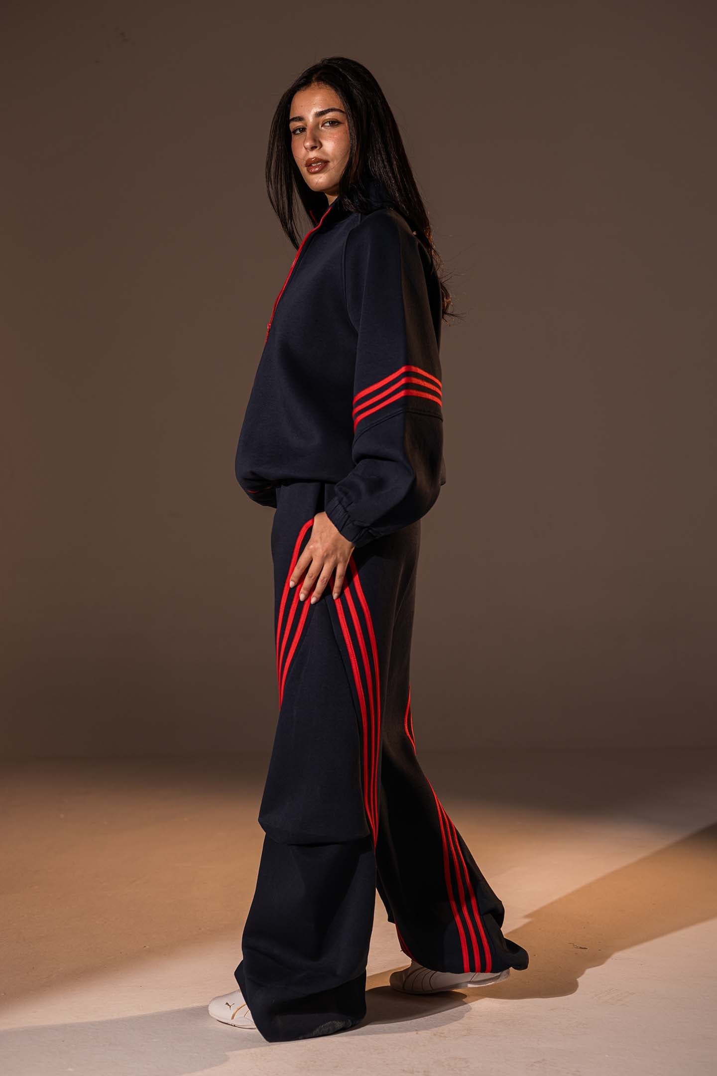 Navy Oversize Two-Piece Track Set