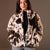 White Animal Print Plush Jacket
