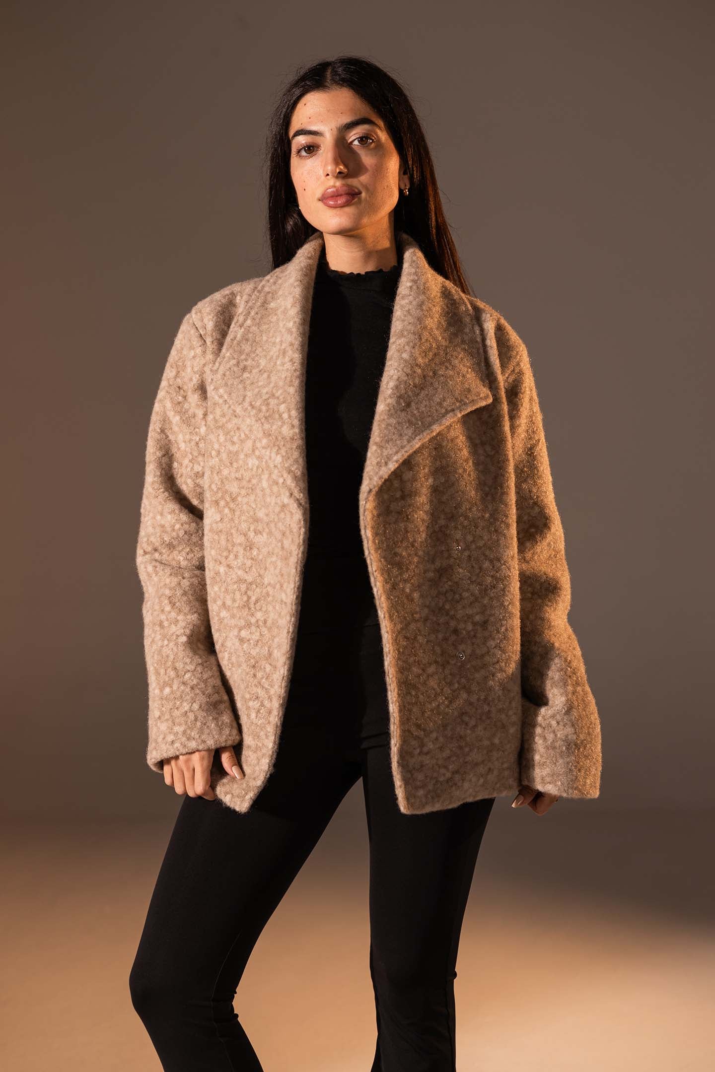 Coffe Teddy Wool Coat