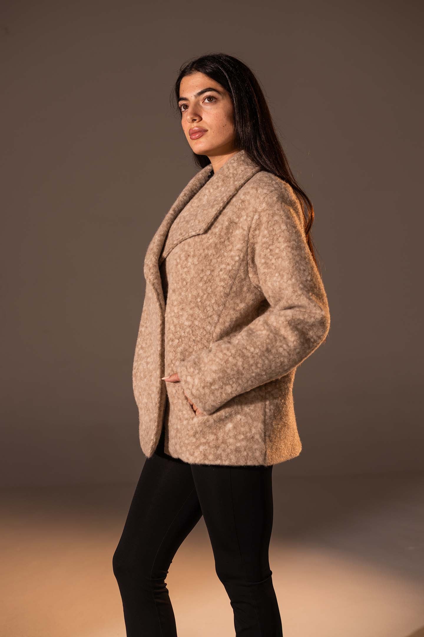 Coffe Teddy Wool Coat