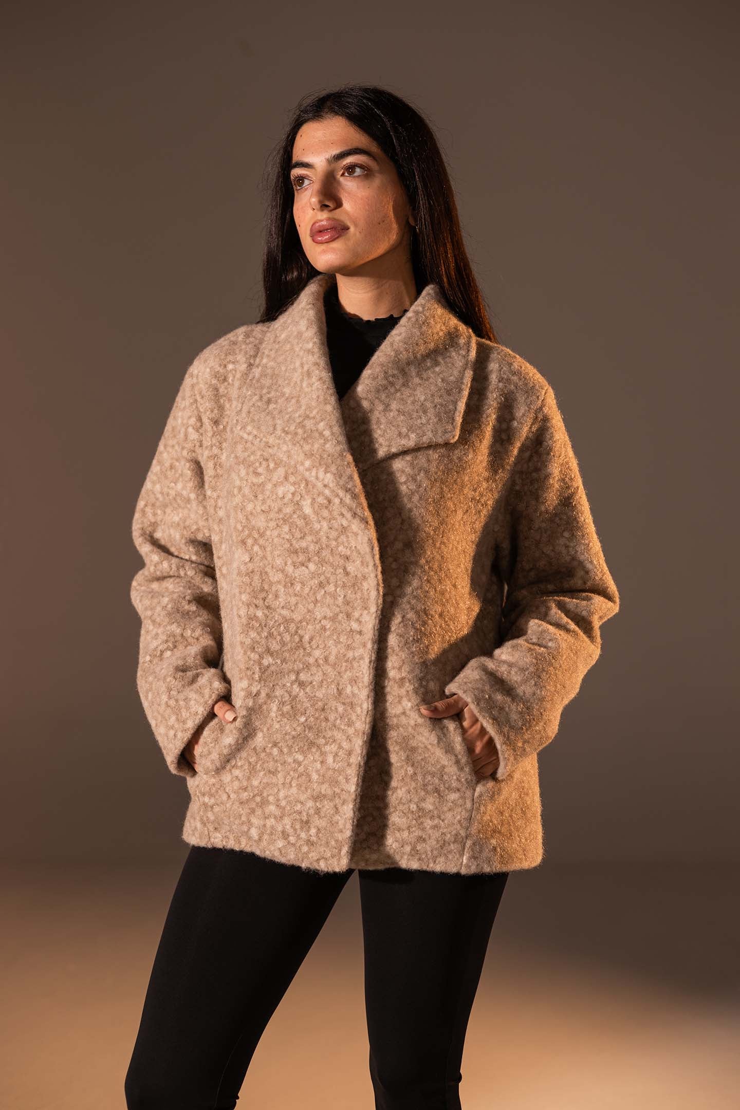 Coffe Teddy Wool Coat