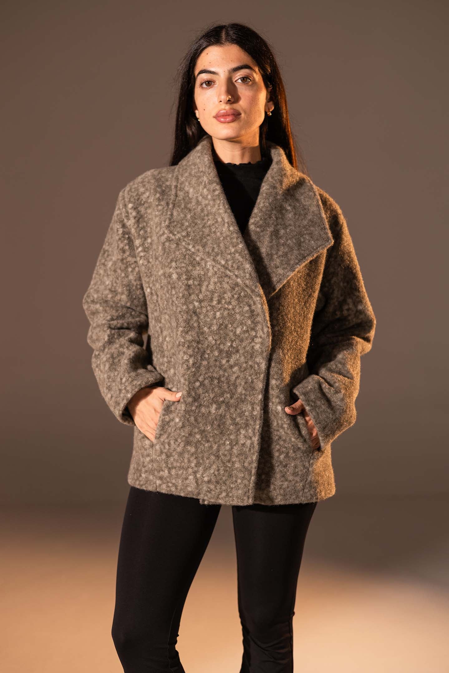 Grey Teddy Wool Coat