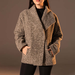 Grey Teddy Wool Coat
