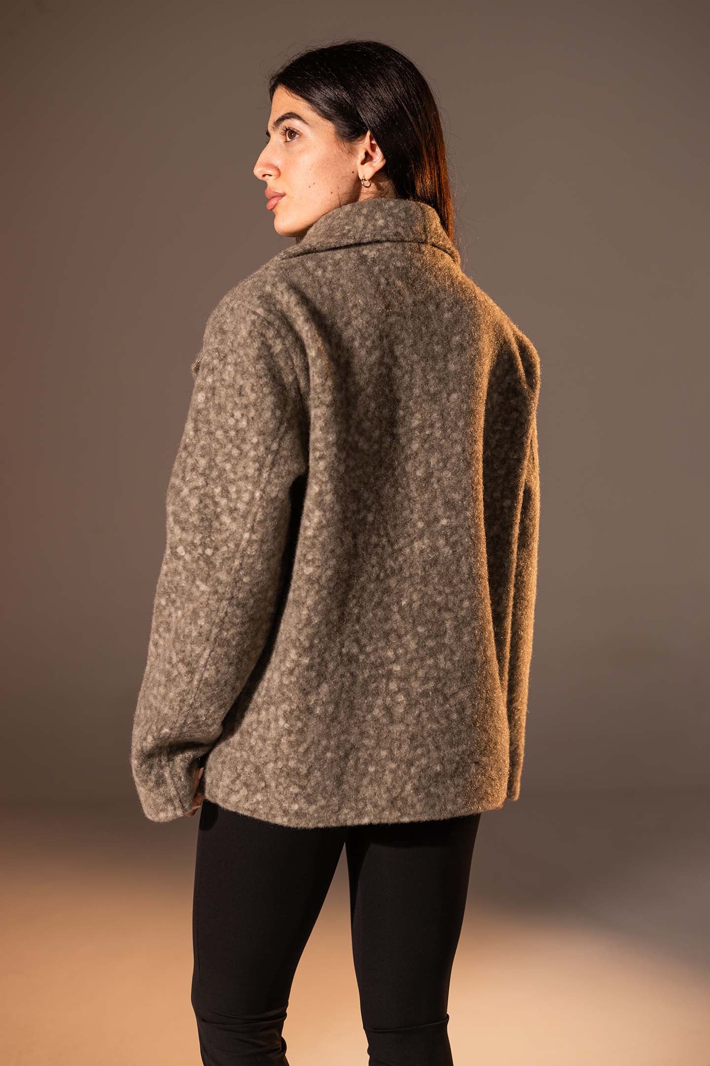 Grey Teddy Wool Coat