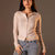 Beige Slim Fit Zip Knit Top
