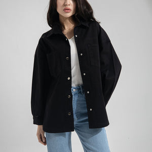 جاكيت جينز أسود خفيف