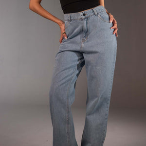 Light Jeans High-Waist Straight Leg Jeans
