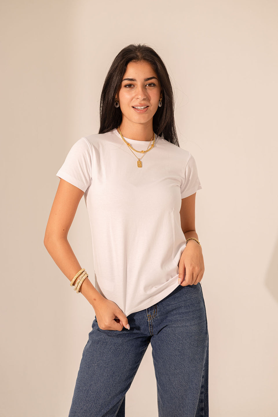 White Pure Cotton Basic