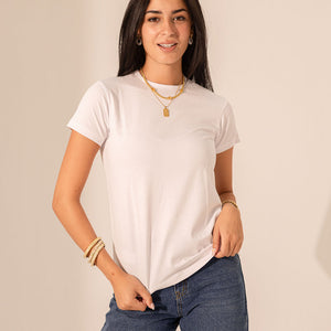 White Pure Cotton Basic